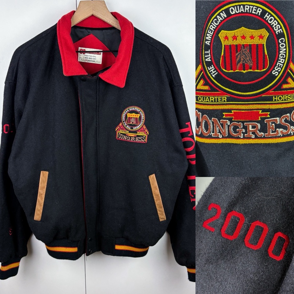 Y2K Schneiders All American Quarter Horse Conference 2000 Wool Varsity Jacket